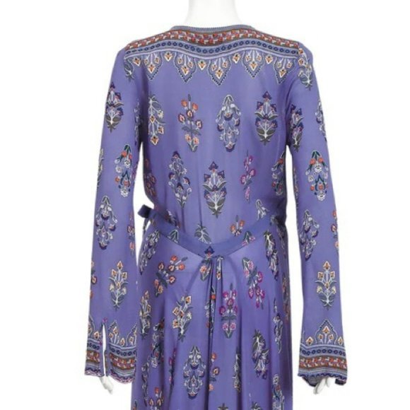 TIGERLILY Hydra Mauve Lilac Long Sleeve Wrap Maxi Dress - Picture 16 of 16